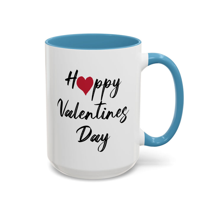 Happy Valentines Day - Accent Coffee Mug (11, 15oz)