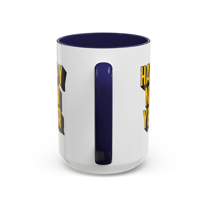 Block Happy New Year - Accent Coffee Mug (11, 15oz)
