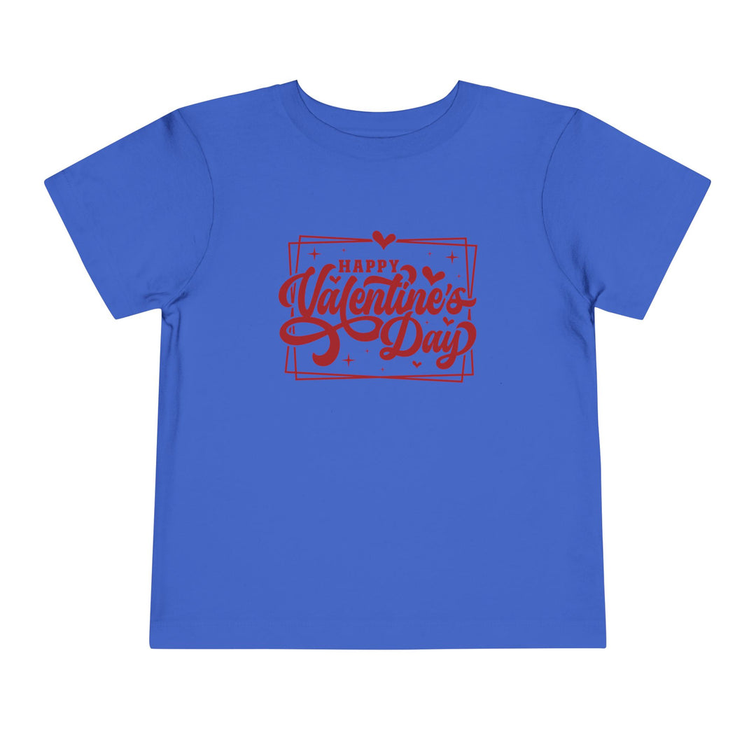 Happy Valentine's Day W/Hearts - Toddler Short Sleeve Tee