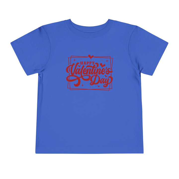 Happy Valentine's Day W/Hearts - Toddler Short Sleeve Tee