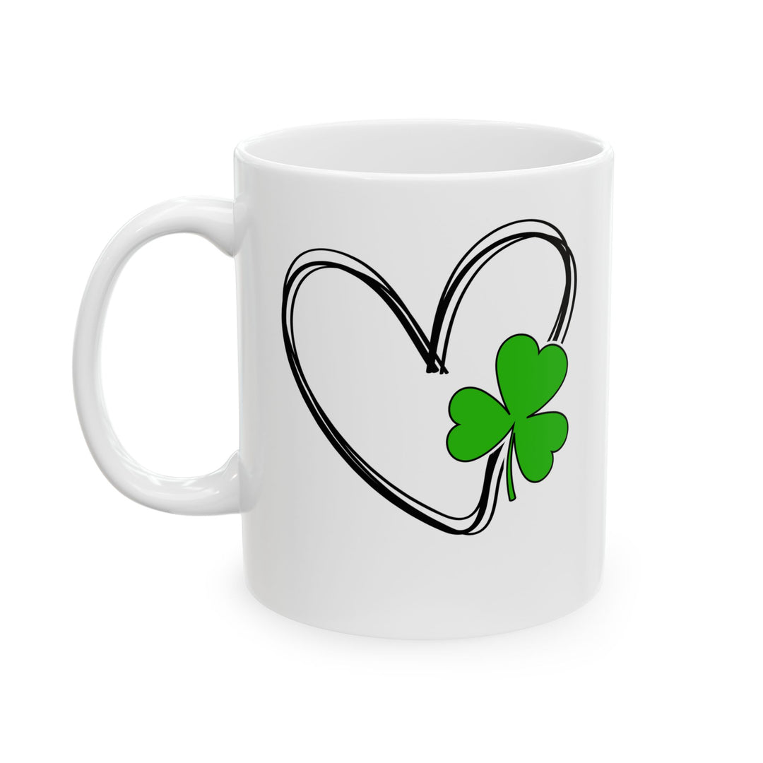 Heart & Clover - Ceramic Mug, (11oz, 15oz)