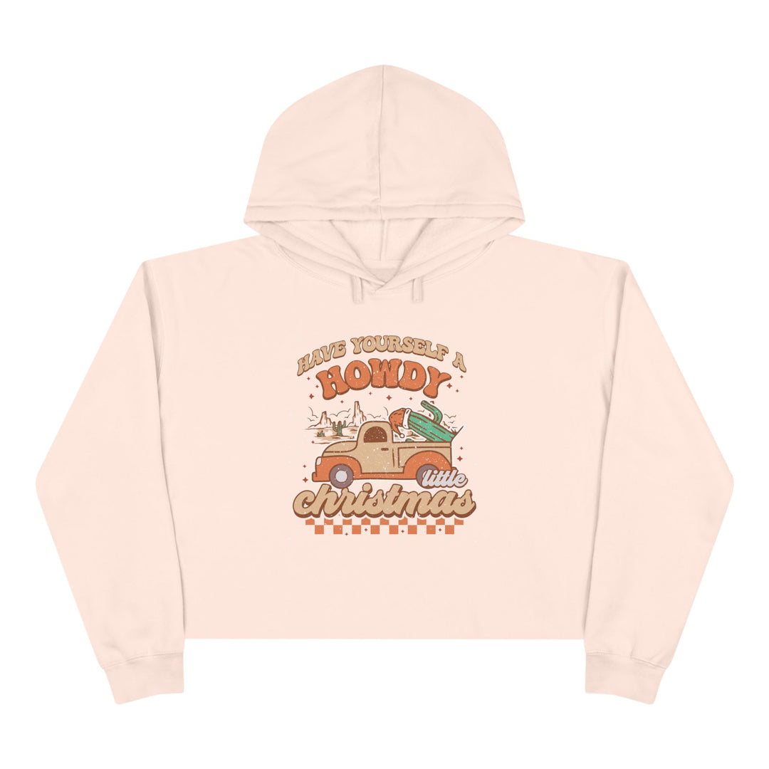 Howdy Christmas - Crop Hoodie