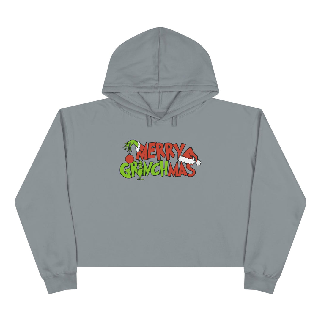 Merry Grinchmas - Crop Hoodie