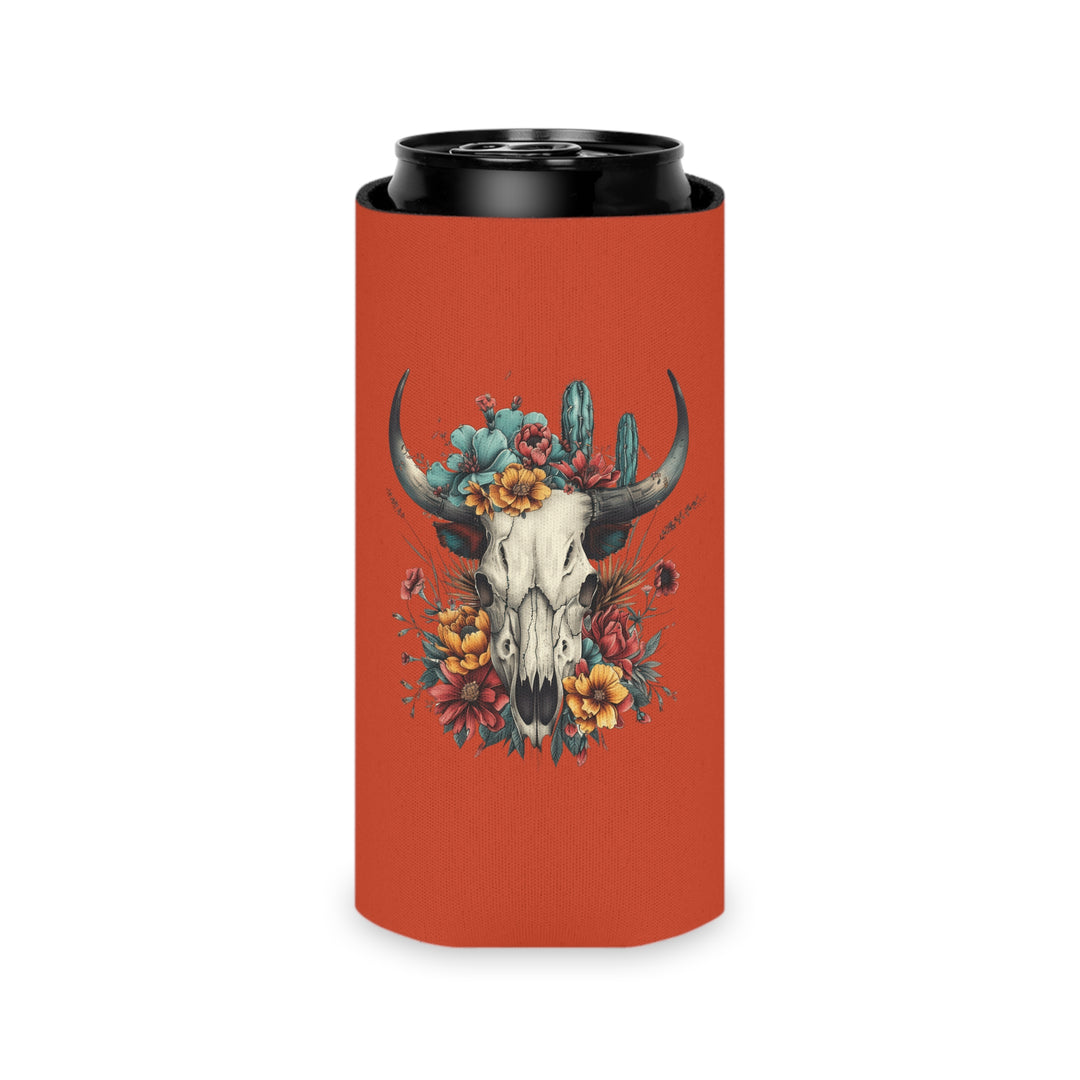 Bright And Flowery Skull - Can Cooler