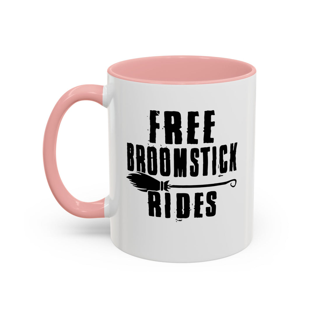 Free Broomstick Rides - Accent Coffee Mug (11, 15oz)