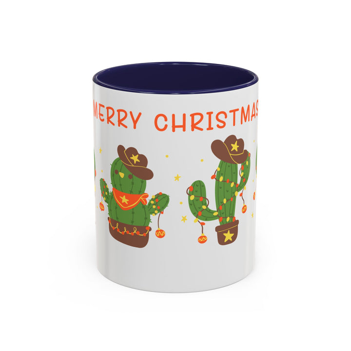 Merry Christmas Cactus -  Accent Coffee Mug (11, 15oz)