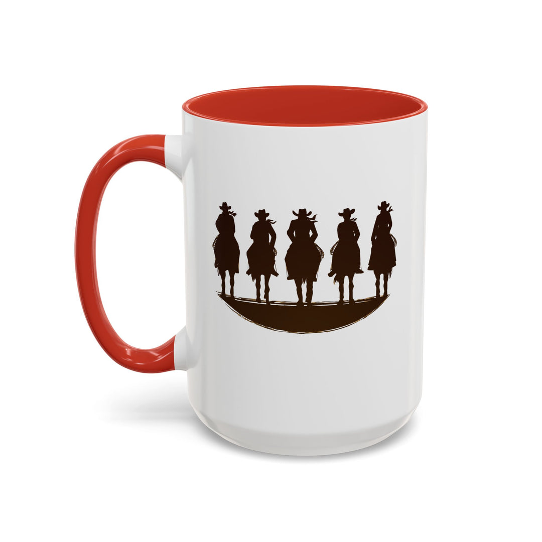 Cowboy Silhouette - Accent Coffee Mug (11, 15oz)