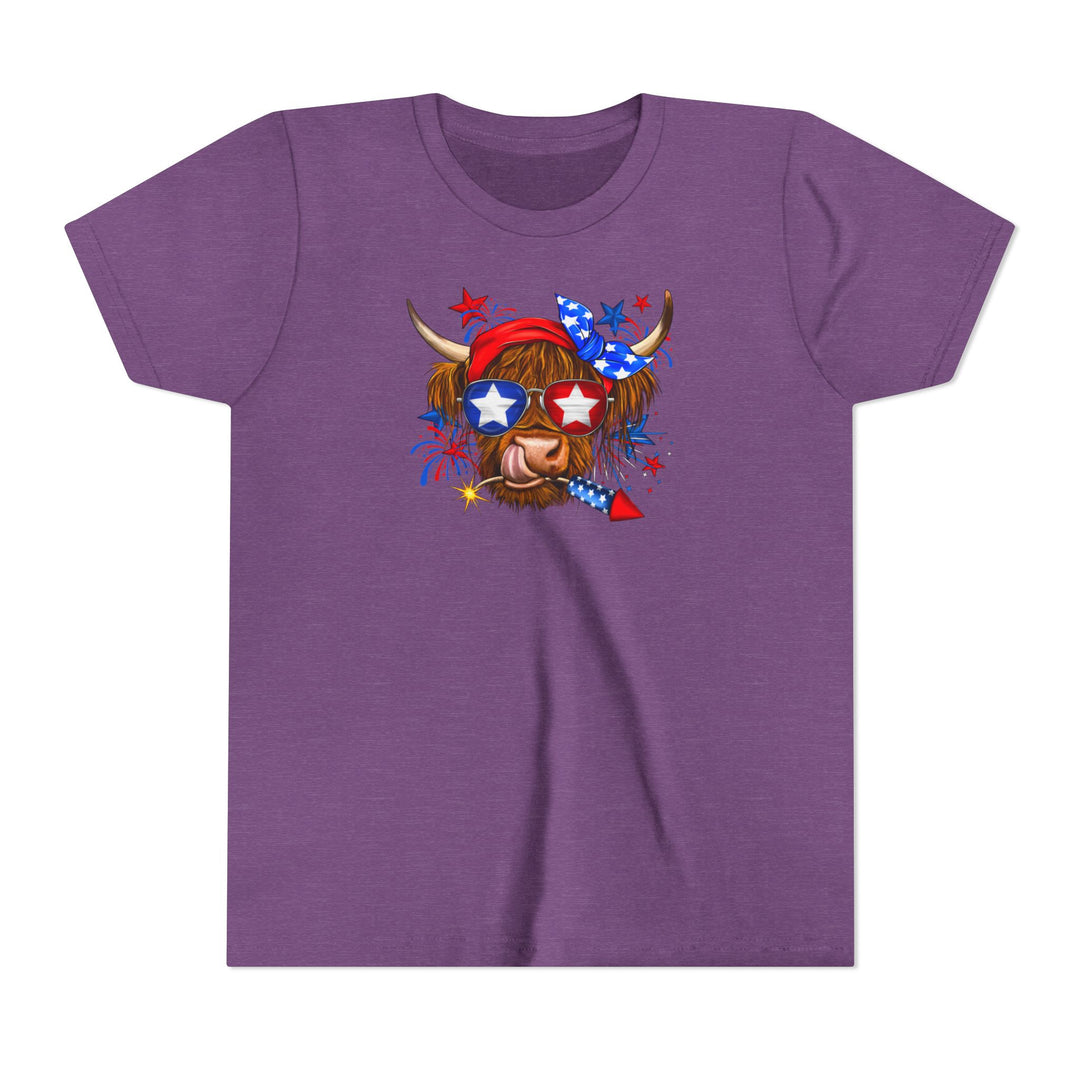 4th Of July Cow - Youth Short Sleeve Tee