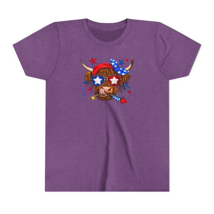 4th Of July Cow - Youth Short Sleeve Tee