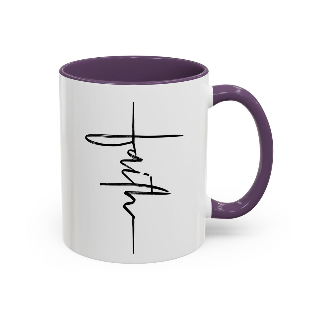 Faith Cross - Accent Coffee Mug (11, 15oz)