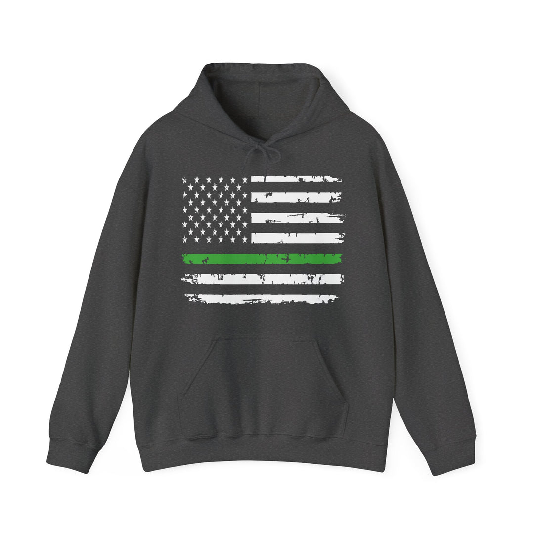 Green Line Flag - Unisex Heavy Blend™ Hooded Sweatshirt