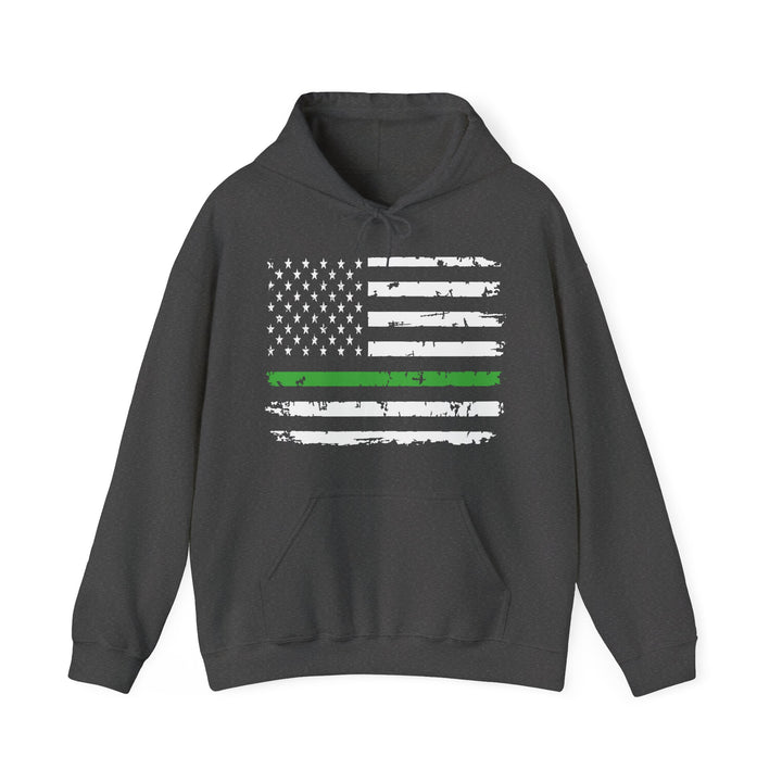 Green Line Flag - Unisex Heavy Blend™ Hooded Sweatshirt