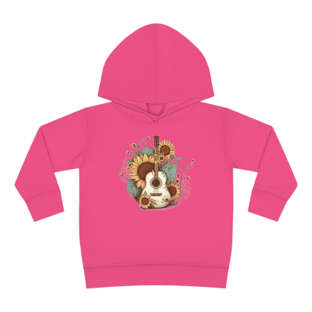 Sunflower Guitar - Toddler Pullover Fleece Hoodie