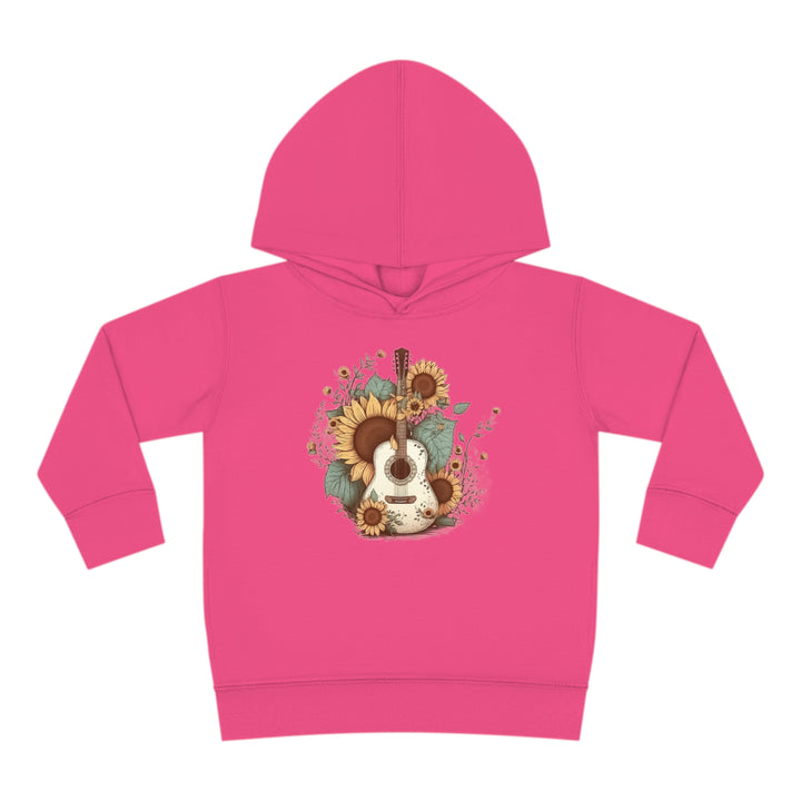 Sunflower Guitar - Toddler Pullover Fleece Hoodie