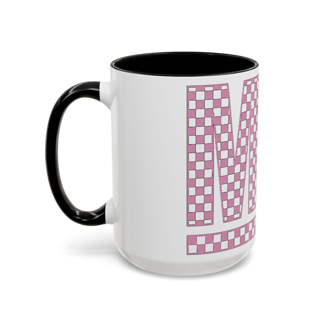 Pink Check Mini - Accent Coffee Mug (11, 15oz)