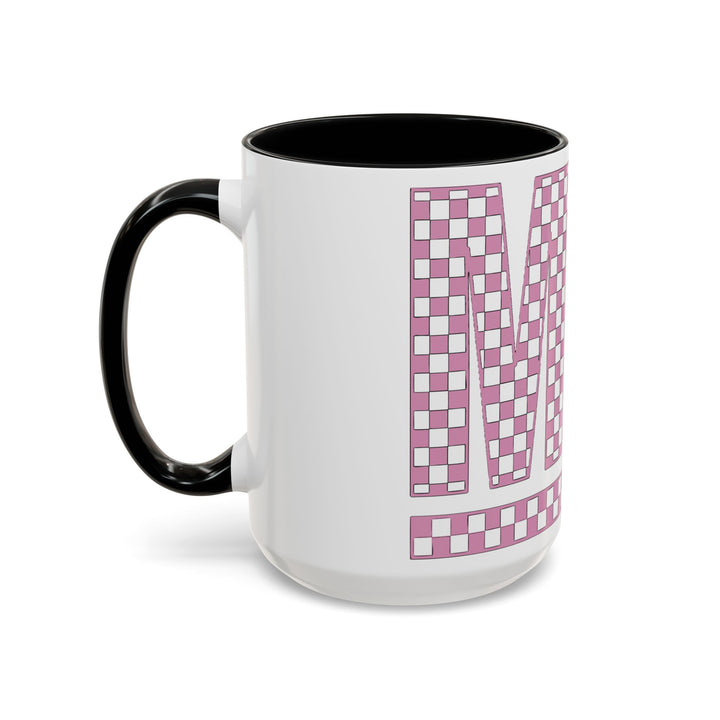 Pink Check Mini - Accent Coffee Mug (11, 15oz)