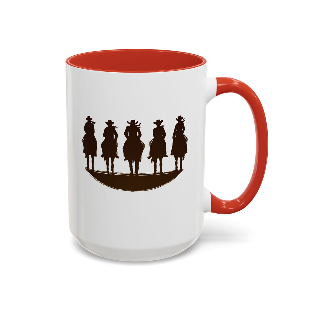 Cowboy Silhouette - Accent Coffee Mug (11, 15oz)