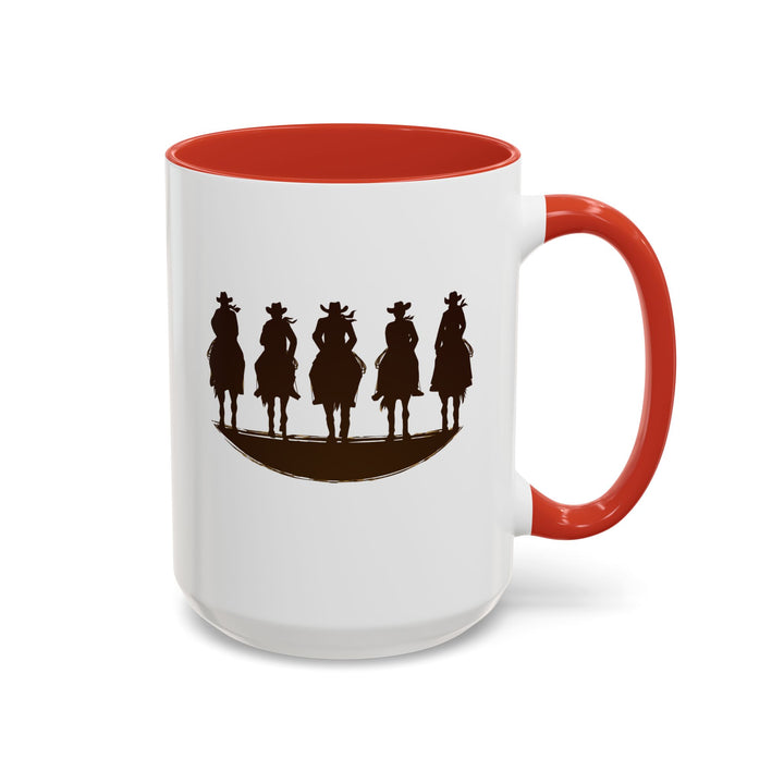 Cowboy Silhouette - Accent Coffee Mug (11, 15oz)