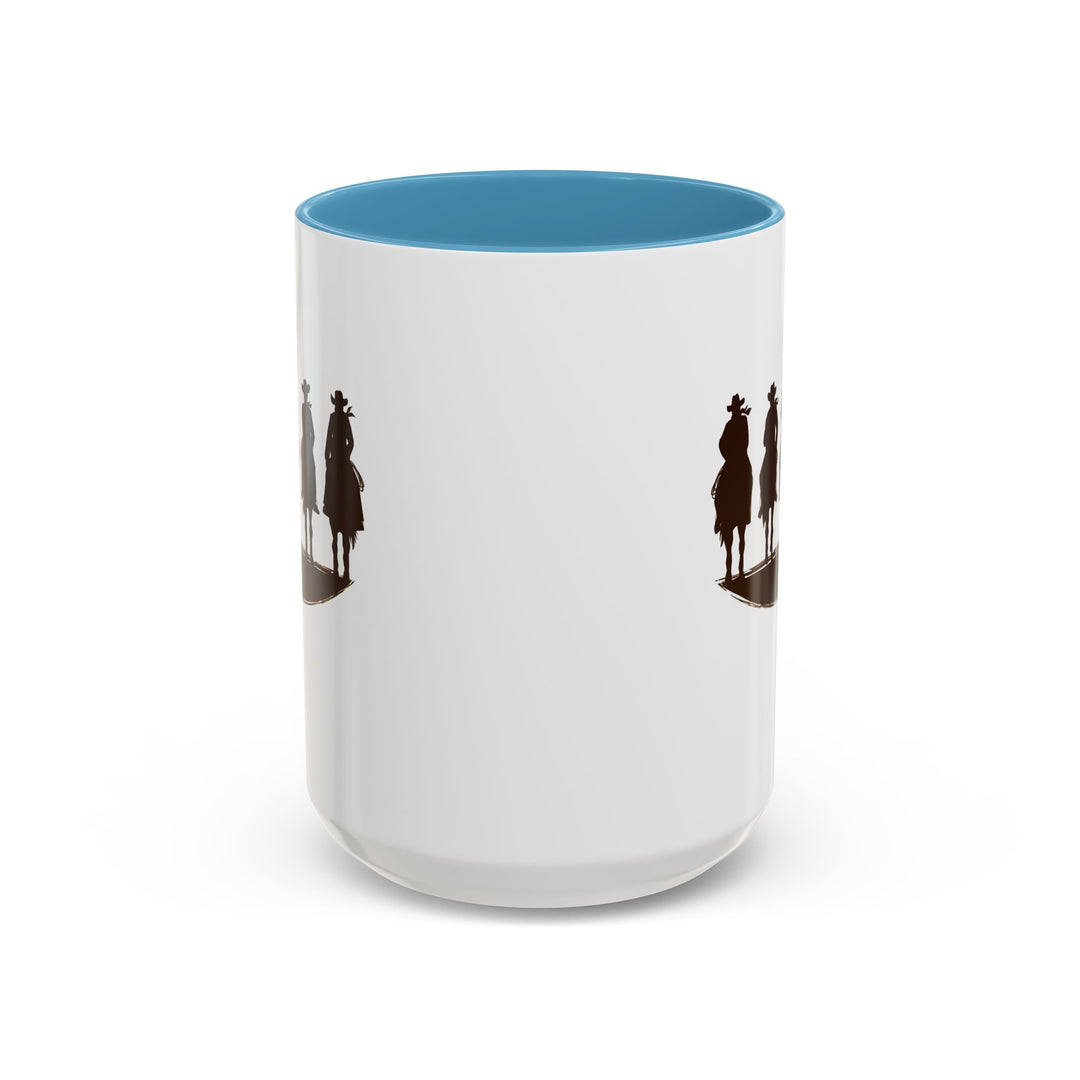 Cowboy Silhouette - Accent Coffee Mug (11, 15oz)