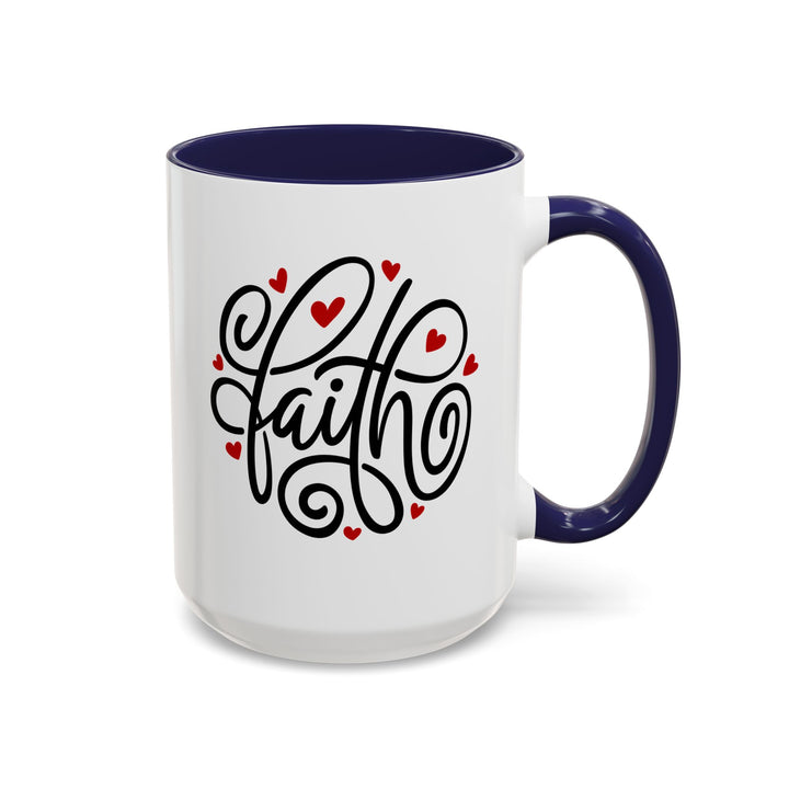 Faith Hearts - Accent Coffee Mug (11, 15oz)