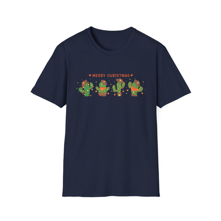 Merry Christmas Cactus - Unisex Softstyle T-Shirt