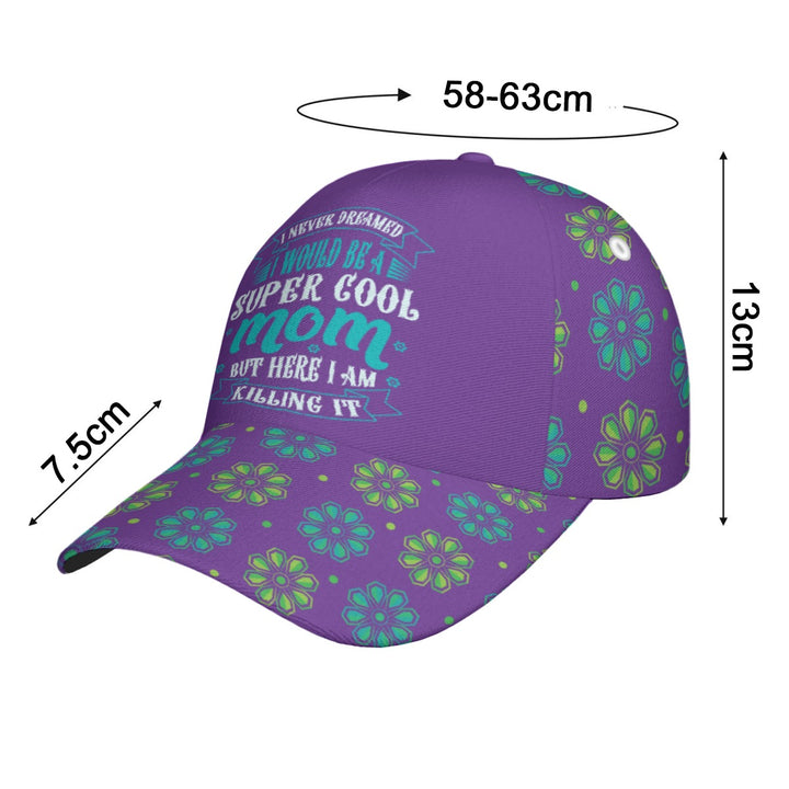 Super Cool Mom - All-Over Print Peaked Cap With Box
