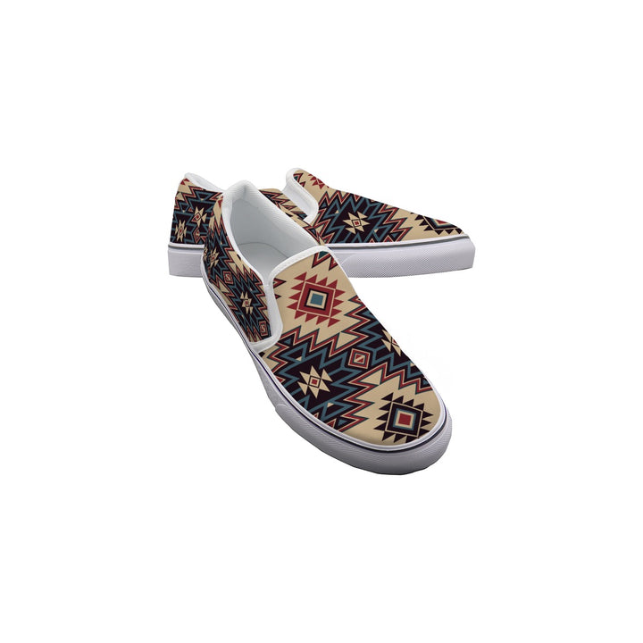 Tribal Indian Tan - Women's Slip On Sneakers