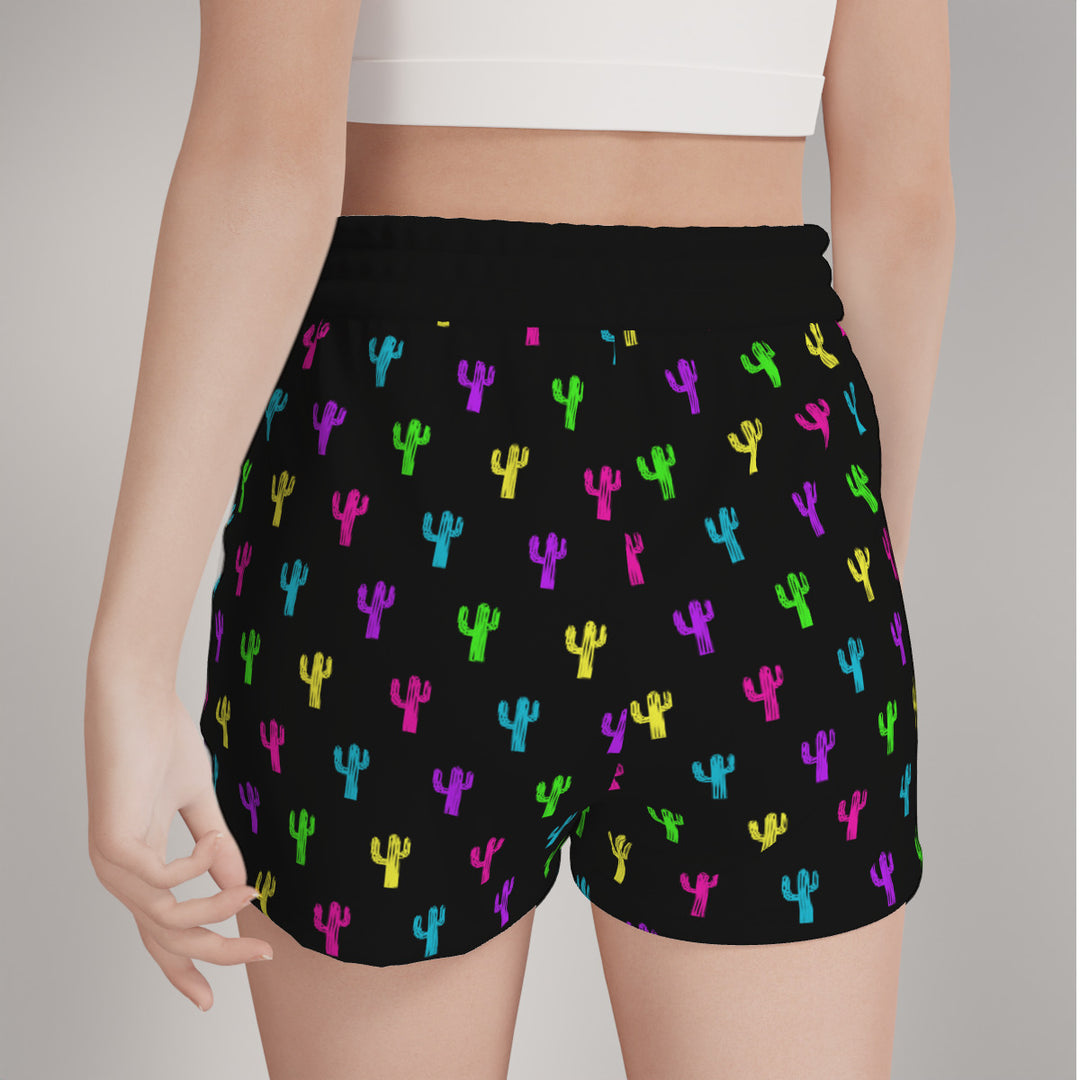 Neon Cactus - All-Over Print Women's Casual Shorts