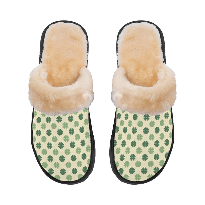 Yellow Clover - Women's Home Plush Slippers