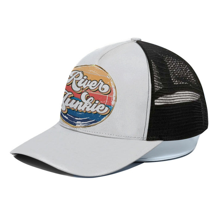 River Junkie - Unisex Trucker Hat With Black Half-mesh