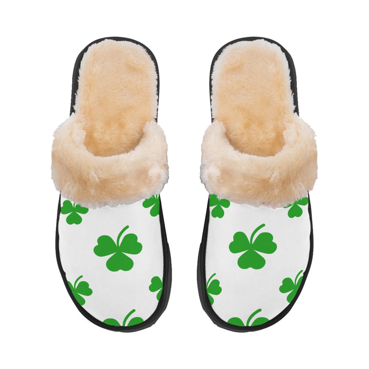 White Clover - Women's Home Plush Slippers