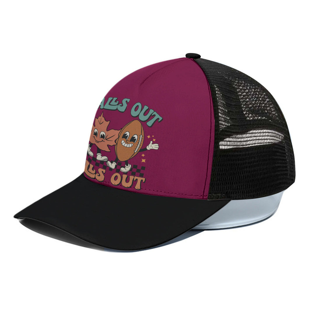 Falls Out Balls Out - Unisex Trucker Hat With Black Half-mesh