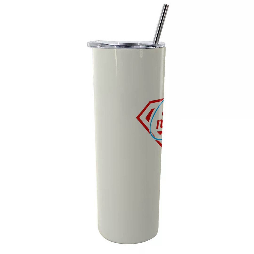 Super Nurse - Glitter Tumbler With Stainless Steel Straw 20oz