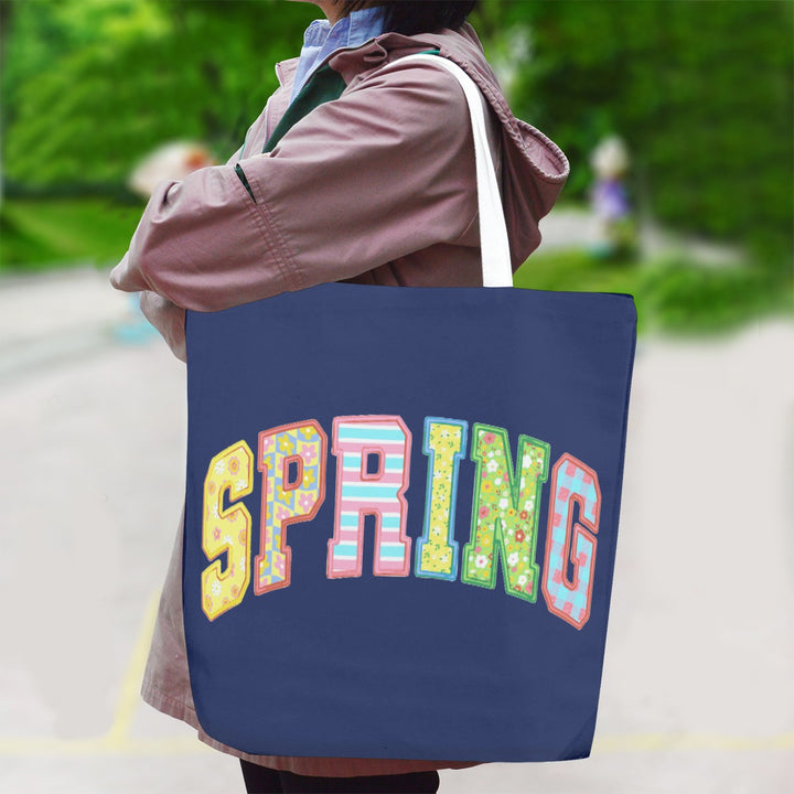 Spring Quilt - Canvas Bag With Shoulder Strap