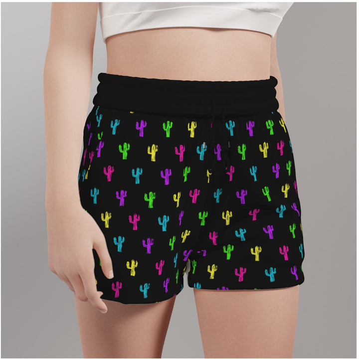 Neon Cactus - All-Over Print Women's Casual Shorts