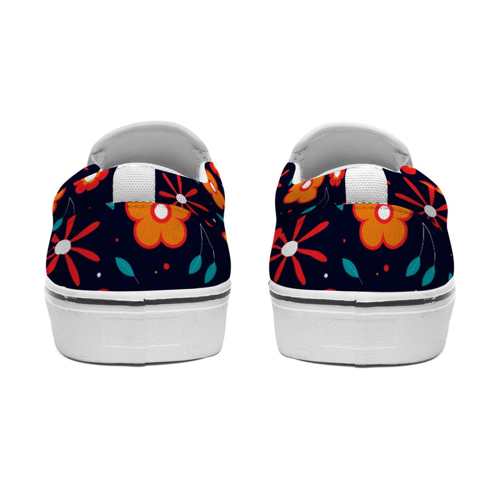 Abstract Flowers - Women's Slip On Sneakers