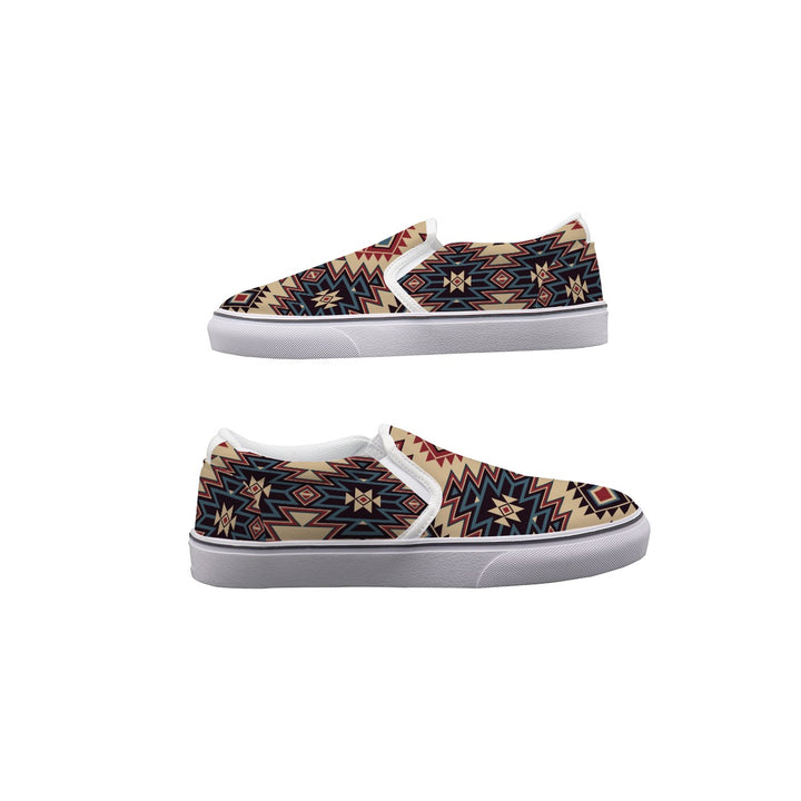 Tribal Indian Tan - Women's Slip On Sneakers