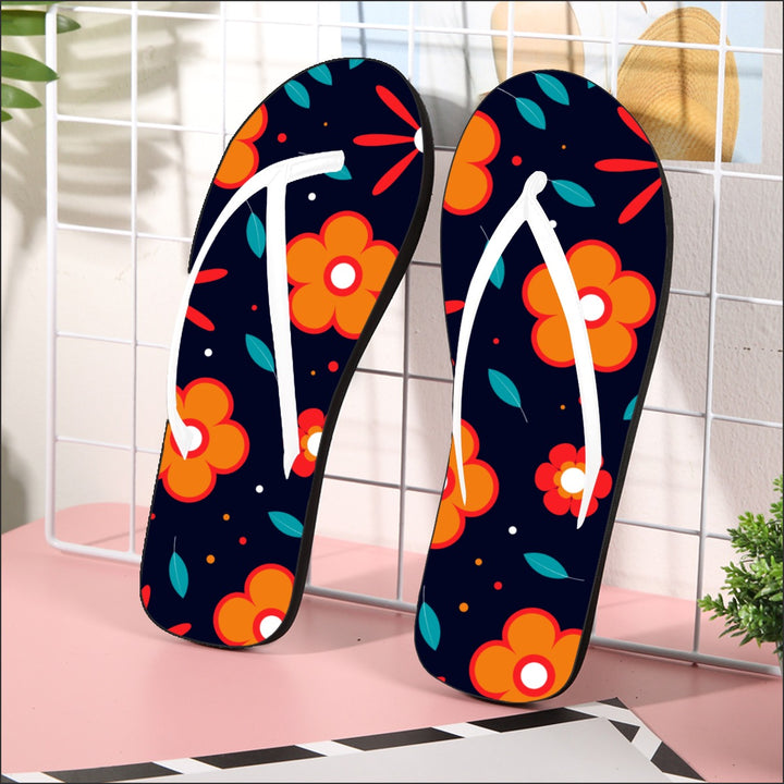 Abstract Flowers - All-Over Print Women's Flip Flops