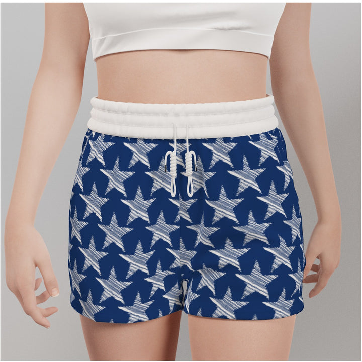 Scribble Stars - All-Over Print Women's Casual Shorts