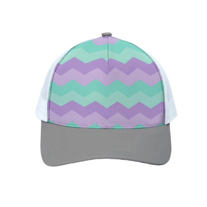 Easter Chevron - Unisex Trucker Hat With White Half-mesh