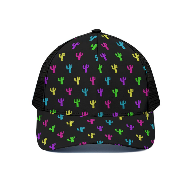 Neon Cactus - Unisex Trucker Hat With Black Half-mesh