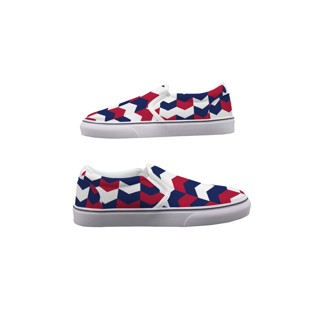 Patriotic Abstract - Women's Slip On Sneakers
