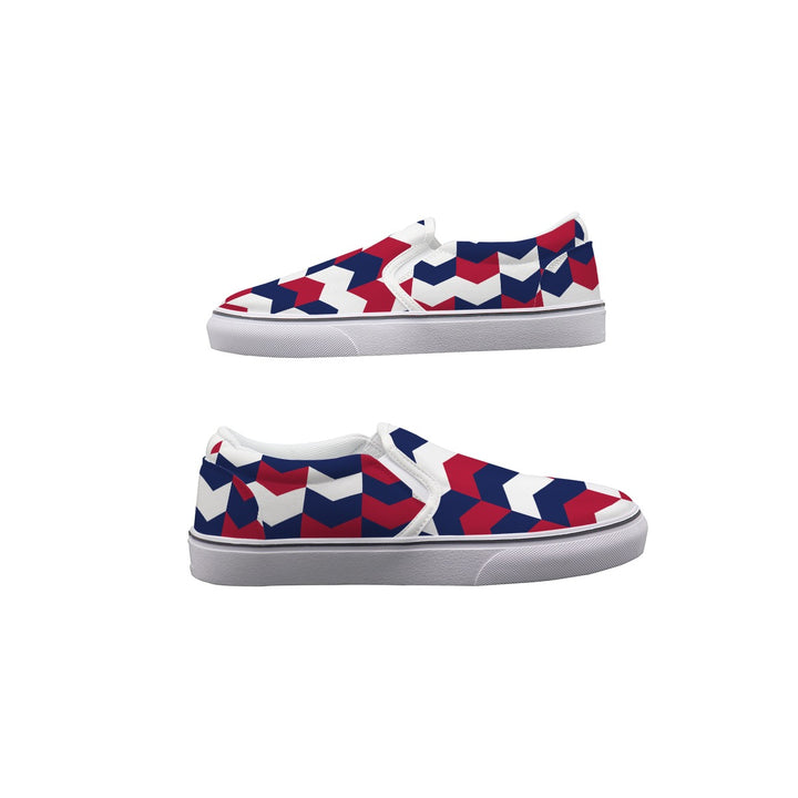 Patriotic Abstract - Women's Slip On Sneakers