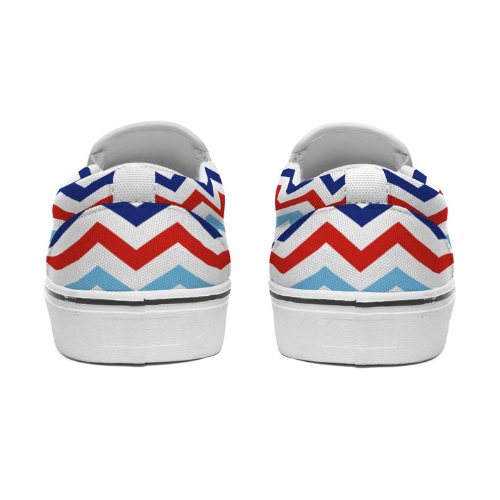 Patriotic Chevron - Women's Slip On Sneakers