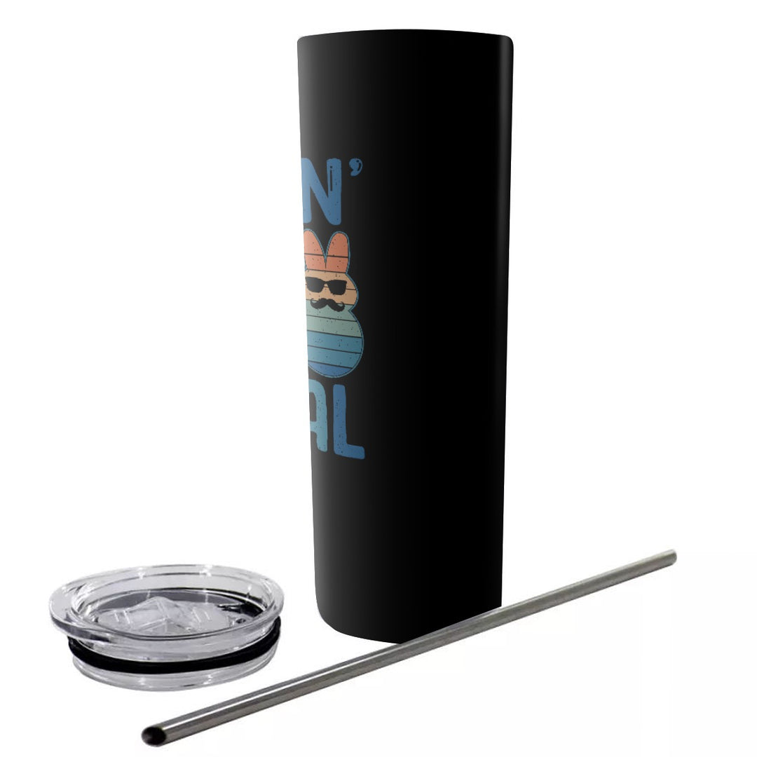 Peepin It Real - Glitter Tumbler With Stainless Steel Straw 20oz