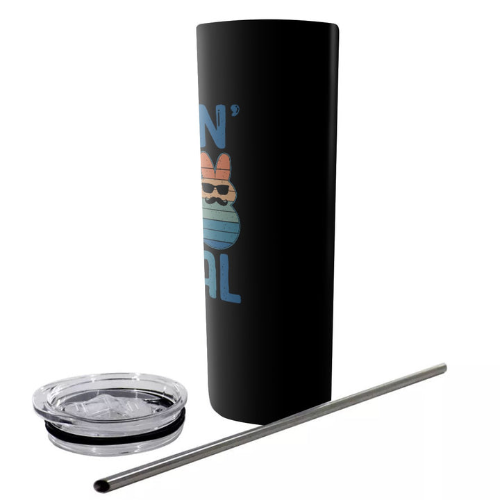 Peepin It Real - Glitter Tumbler With Stainless Steel Straw 20oz