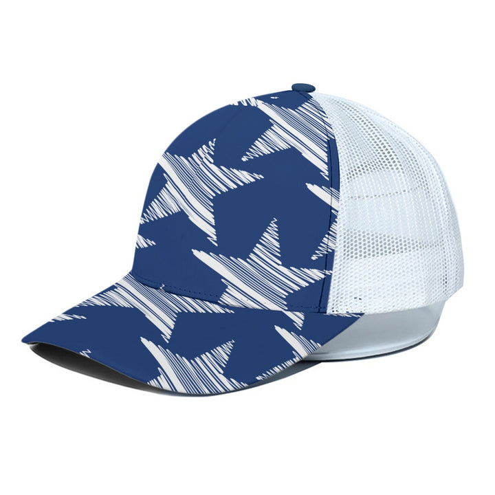 Scribble Stars - Unisex Trucker Hat With White Half-mesh
