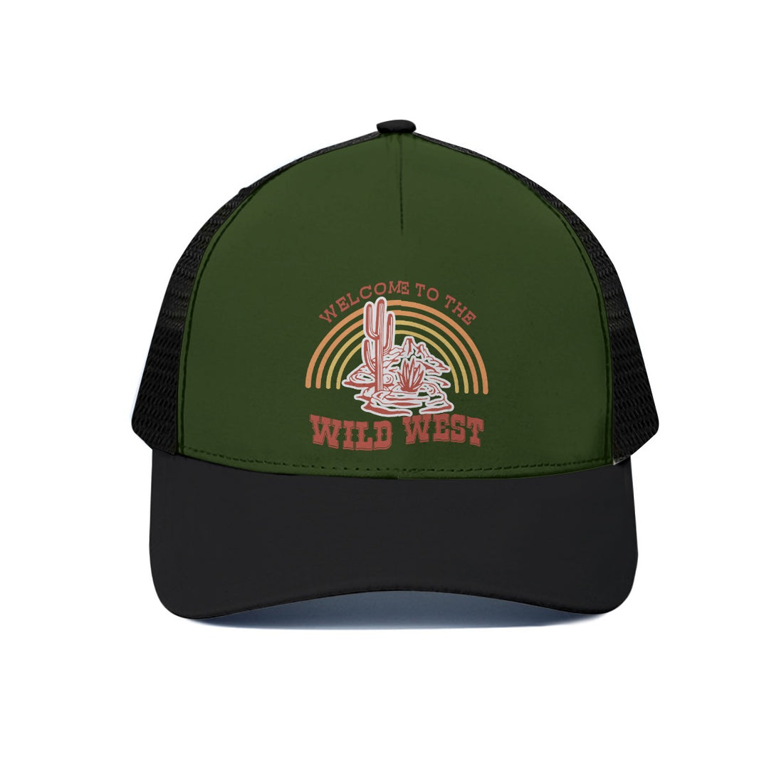 Wild West - Unisex Trucker Hat With Black Half-mesh