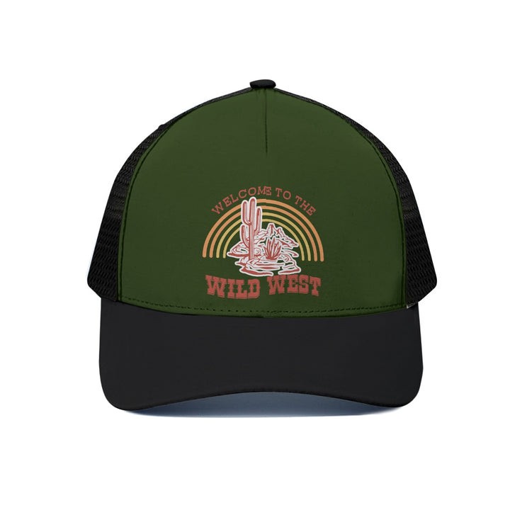 Wild West - Unisex Trucker Hat With Black Half-mesh