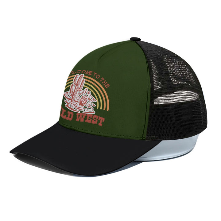 Wild West - Unisex Trucker Hat With Black Half-mesh